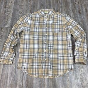 Crazy 8 Gray Khaki Gray Plaid Long Sleeve Size XL